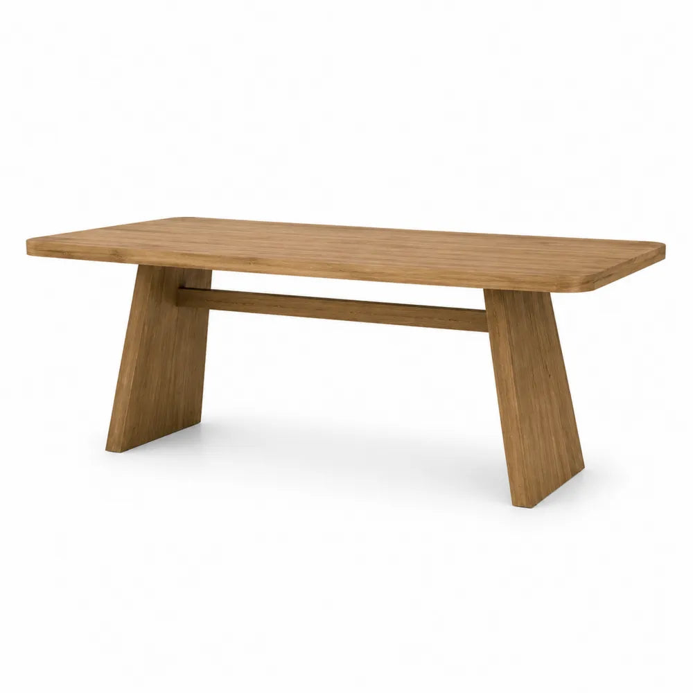 Esstisch Rechteckig Massivholz Eiche Natur 200 x 90 x 75 cm