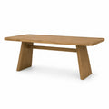 Esstisch Rechteckig Massivholz Eiche Natur 200 x 90 x 75 cm